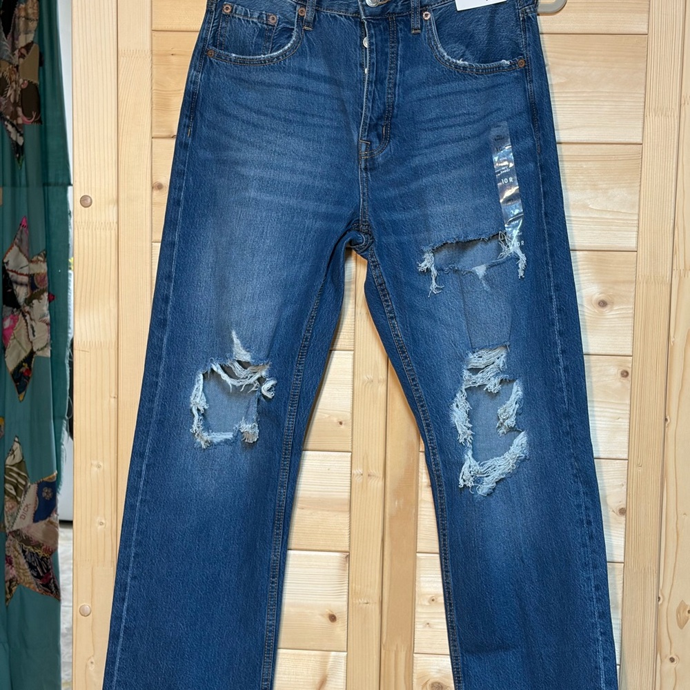 Women’s Aeropostale 90s Baggy Button Fly Distressed Jeans